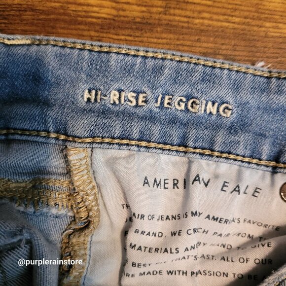 American Eagle Jeans 2 S Jegging Hi Rise Next Level Stretch Medium Light Wash - Picture 5 of 12